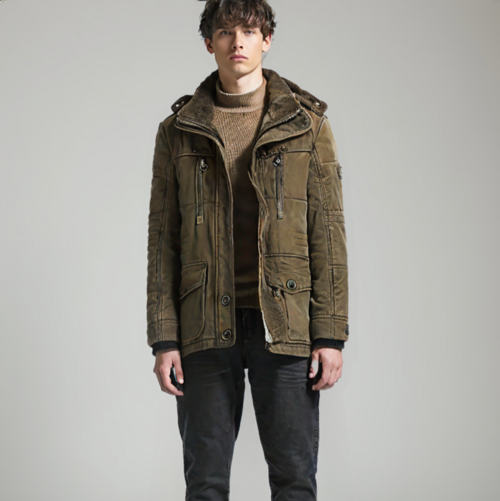 MKR Hooded Winter Parka Coat
