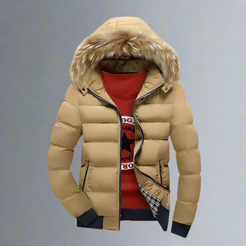 Mkr Two Tone Puffer Jacket with Removable Hood
