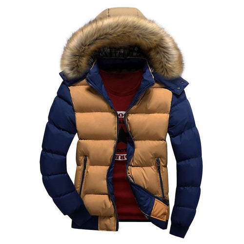 Mkr Two Tone Puffer Jacket with Removable Hood