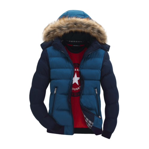 Mkr Two Tone Puffer Jacket with Removable Hood