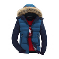 Mkr Two Tone Puffer Jacket with Removable Hood