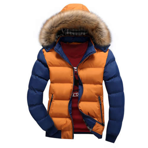 Mkr Two Tone Puffer Jacket with Removable Hood