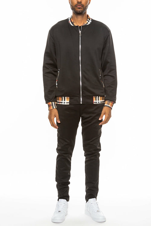 MKR Checkered Track Jacket Set