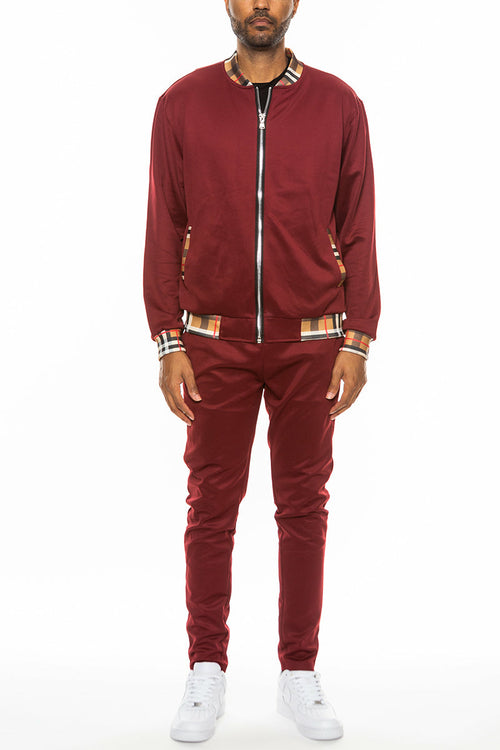 MKR Checkered Track Jacket Set