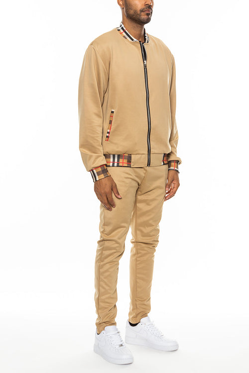 MKR Checkered Track Jacket Set