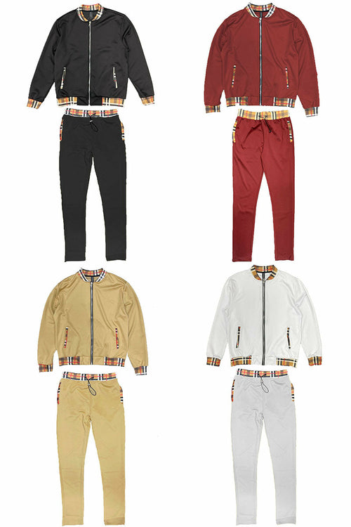 MKR Checkered Track Jacket Set