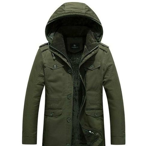 MKR Hooded Military Style Coat