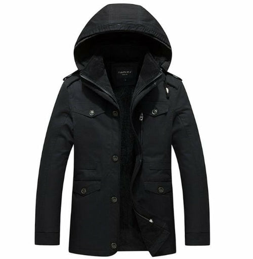 MKR Hooded Military Style Coat